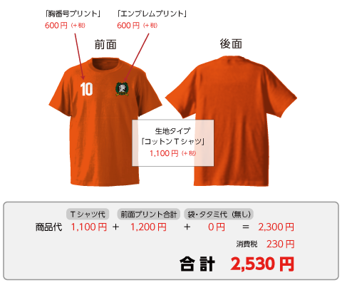 Tシャツ オプション例01